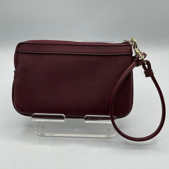 Karl Lagerfeld Wristlet Purse- Maroon - Picture 2 of 6